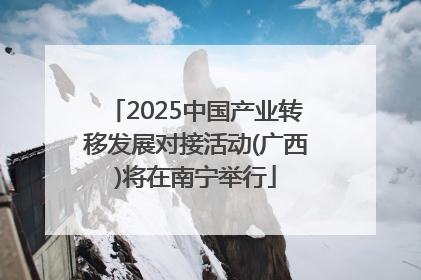 2025中国产业转移发展对接活动(广西)将在南宁举行